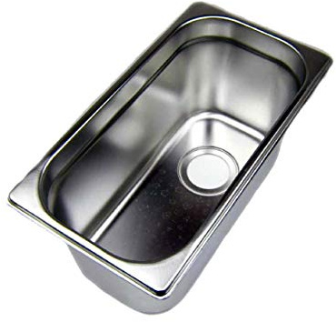 AcMax Waschbecken Spülbecken Camping Spüle 325x175x150 Deckel Edelstahl Campingküche