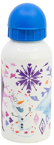 Stor Die Eiskönigin Aluminium Trinkflasche 400ml für Kinder - Wiederverwendbare Kinderflasche mit Sicherheitstrinktülle und Auslaufschutz - Leicht und Robust
