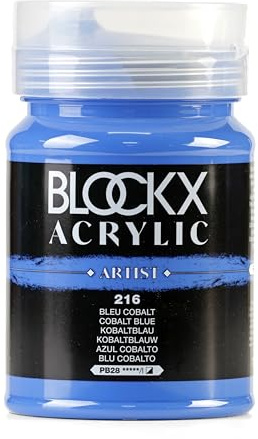 Blockx 65216BXC - Dose 500ml, feine Acrylfarbe, Acrylic Artist, halbdeckend und satiniert, PB 28 Kobaltblau, 1 Stück