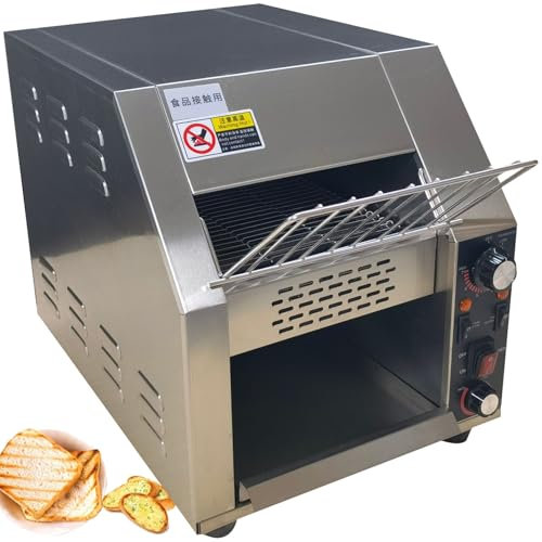 Grille-Pain Industriel éLectrique En Acier Inoxydable Pour Restaurant Grille-Pain Industriel Robuste à Convoyeur Four éLectrique En Acier Inoxydable Avec Double Tube,Large