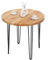 LAMO Manufaktur Tisch rund 80 cm | Holztisch rund, Esstisch für 2 Personen | Runder Tisch für Küche, Esszimmer | Stärke: 40mm, Farbe: Dunkel, Beine: Schwarz