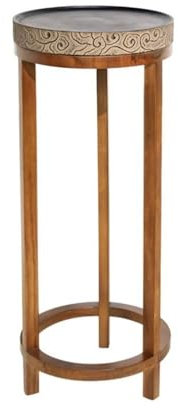 YQINQIN83B Estantería para Plantas Estante de Madera for Flores de Interior, Nuevo Soporte de exhibición Redondo for Plantas en Maceta de Estilo Chino Soporte para Plantas Zhi(Pequeño)