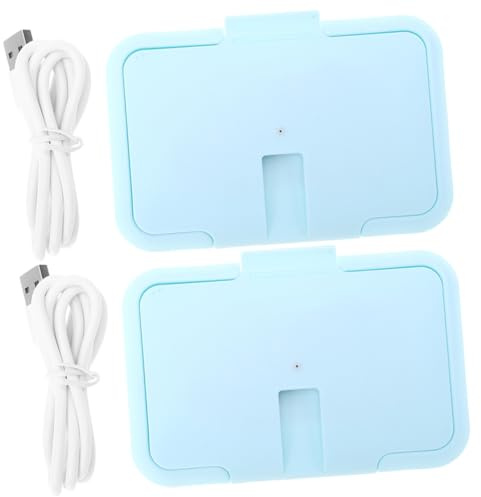 ULTECHNOVO 2pcs Portable Wipe Warmer with Constant Temperature Lightweight Abs Material Tissue Heater for Home Travel and Car Use Safe Warm Wet Wipes Dispenser for Care