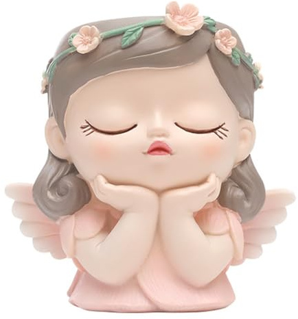 Aboiled Silicone Mold Flower Fairy Prayer Flower Pot Resin Gypsum Crystal Dropping Glue Tool DIY Handmade Crafts Pink