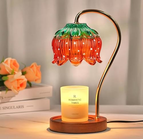 Funistree Lámpara calentadora de velas, Candle Warmer Lamp regalos para mujeres, lámpara de fragancia eléctrica con temporizador y regulador de intensidad, decoración de calentador de velas, regalo de