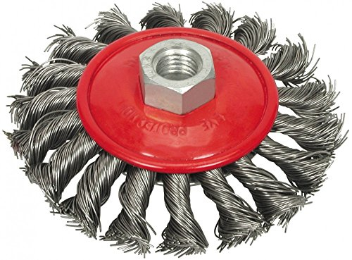 Stahldraht-Zopf-Kegelbürste 100mm