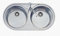 Teka Duetta 2C - Fregadero Cocina 2 Senos, Encastrado, para Mueble de 90 cm, Cubetas Circulares, Válvula Canasta, Acero Inoxidable