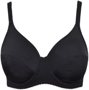 SIèLEI, Reggiseno Francese con Ferretto, Realizzato in Microfibra Compatta e Contenitiva, Coppe Foderate in Cotone, Spalline Regolabili, Designed in Italy, Color Nero, Taglia 7D