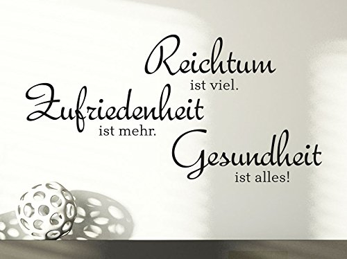 KLEBEHELD® Wandtattoo Gesundheit ist alles (Farbe braun/Größe 80x40cm)