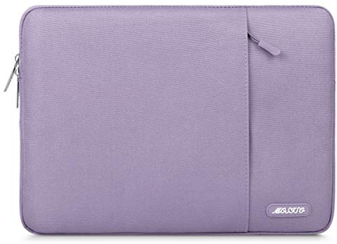 MOSISO 13 Pollici Custodia Laptop, 13 Pollici Borsa PC Compatibile con MacBook Air M4 M3 M2 M1 2025-2018 / PRO M2 M1 2025-2016, Poliestere Manica Verticale con Tasca, Viola