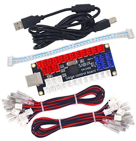 SJ@JX Arcade LED DIY Kit USB Encoder Board Controller Button Joystick LED 5V Power SANWA