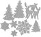 WuLi77 Weihnachtsbaum-Schneeflocke-Rotwild Metall Stanzschablone Die Stanzen Zum Basteln Von Karten, Prägeschablone Für Scrapbooking, DIY Album, Papier, Karten, Kunst, Dekoration
