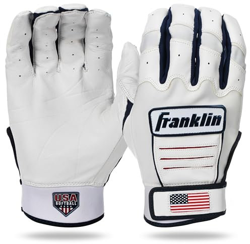 Franklin Sports CFX FP Softball Batting Gloves Pair, Women's Large, USA - Fastpitch