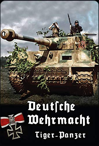Schatzmix Deutsche Wehrmacht Tiger Panzer Metallschild 20x30 Deko tin Sign Blechschild, Blech, Mehrfarbig, 20x30 cm FA1407