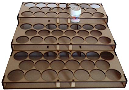 PAINT RACK FOR TAMIYA 10ml PAINT POTS - HOLDS 60
