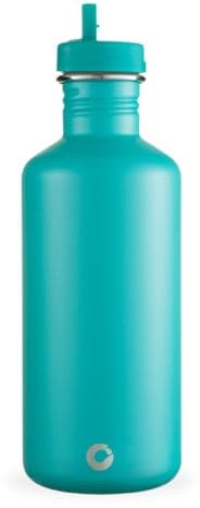 One Green Bottle - Water Bottle With Leakproof Straw Lid, Stainless Steel non-Insulated, BPA/BPS Free, Tough Canteen for Sports and Travel 1200ml - Zen