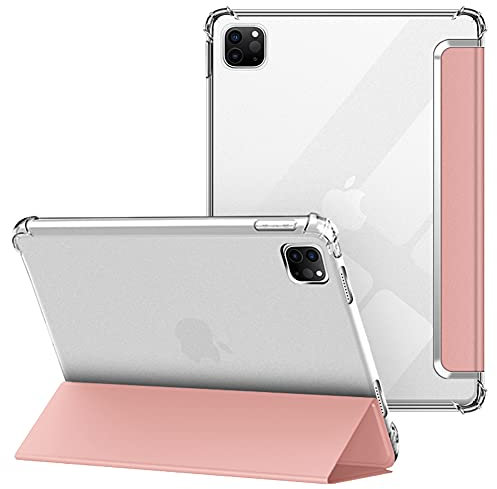 VAGHVEO Funda para iPad Pro 11 2022/2021/2020/2018 (iPad Pro 11 4/ 3ª/2ªy 1ª Generación) Carcasa Delgada Flexible Protectora Cubierta TPU Suave Cover, Trasera Transparente a Prueba de Golpes, Oro Rosa