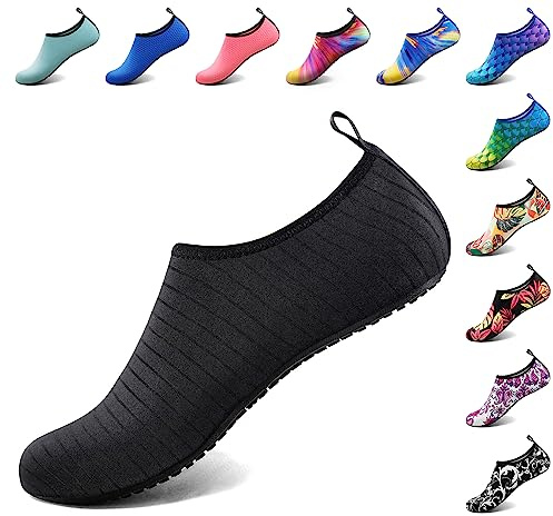 Homitem Water Shoes for Women Men Aqua Socks Swim Beach Pool River Slip-On Barefoot Quick-Dry Vacation Cruise Essentials Accessories for Yoga Kayak Sports
