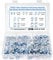 Faankiton 170PCS 7-20mm Doppelohr-O-Clips Schlauchschellen 2-Ohr Schellen-Sortiment 7 Größen, Verstellbar