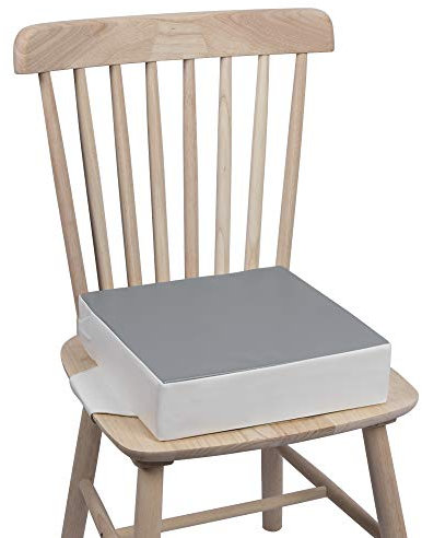 Kalawen Siège rehausseur en polyuréthane pour table de salle à manger, coussin épais et lavable avec 2 sangles réglables et boucle de sécurité, coussin de voyage démontable et portable pour enfants