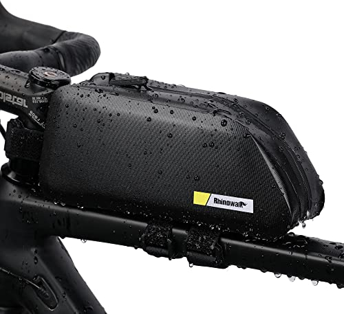 Rhinowalk Fahrradtasche Rahmentasche 1.5L Wasserdicht Fahrrad Fronttasche Oberrohrtaschen Lenkertasche Fahrradzubehör (Black-2)