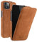 MELCKO Hülle passend für Apple iPhone 13 (6,1 Zoll), Handyhülle mit echtem Leder, Flip-Case, Schutzhülle klappbar, dünne Handy-Tasche, Slim Cover, Vintage Braun