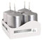 Nipter Votivkerzen Stumpenkerzen Adventkerzen Silber Metallic, Durchmesser ca. 3,5 cm, Höhe 6 cm, geruchsneutral, Brenndauer 7h, Set 8 Stück (2 Boxen)