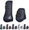 NETPROSHOP Gamaschen u. Streichkappen (4er Set) mit elastischen Schnellverschlüssen, Groesse:Pony, Farbe:Dunkelblau