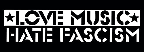 LOVE MUSIC - HATE FASCISM Aufkleber 10er Pack
