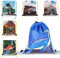 Kaizuca 6 Stück Kordelzug Partytüten, Kinder Turnbeutel, Mitgebsel Rucksack, Dinosaurier Motiv, für Kinderparty, Weihnachten, Geburtstag, Karneval, Geschenktüten Party