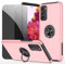 Dechyi Privacy Coque pour Samsung Galaxy S20 FE Housse Etui avec Anti-Espion Verre trempé avec Support de Bague résistant aux Chocs résistant aux Rayures PC Silicone Heavy Duty- Rose