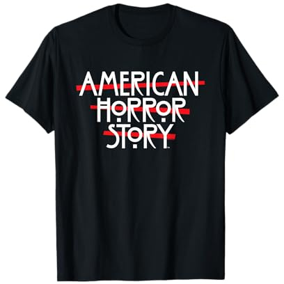 American Horror Story Red Bars Logo TV Show Maglietta