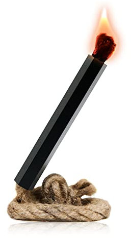 CampFeuer Feuerstahl Zunder | 27 cm Zündschnur mit Metallhülse | Leicht entzündlich, wasserabweisend | Feuerstarter Zunder, Survival Feuerstarter, Feuer Zunder, Feuer Machen Outdoor, Feuer Stahl