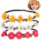 Norhogo 3x Blumen Stirnband Haarband Kopfband Krone mit justierbaren, für Festival Hochzeit und Party, in den Farben weiß, gelb und pink