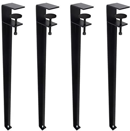 4 pezzi Gambe del tavolo in metallo,Gambe con morsetto da tavolo da scrivania da pranzo a forma di F regolabili,per Console di Mobili da Tavolino da Caffè,Senza Punzonatura (40cm,Black)