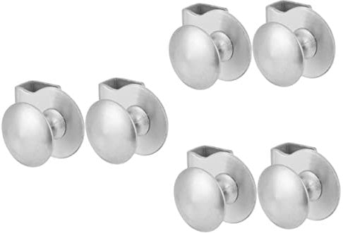 DOITOOL 6pcs Glass Pull Handle Easy to Install Door Clip for Cabinets Showers Elegant Design for Kitchens Bathrooms Display Cabinets