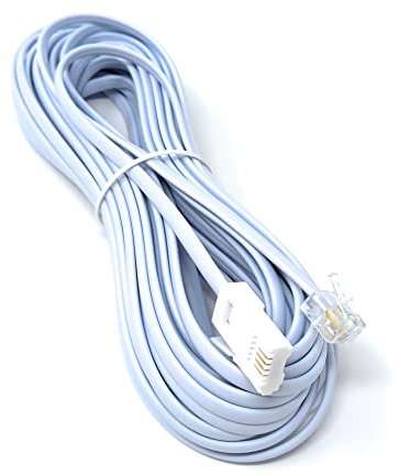 DRUT 10m BT to RJ11 4 Wire (431A) Male to Male UK Telephone Modem Lead Cable 33ft White