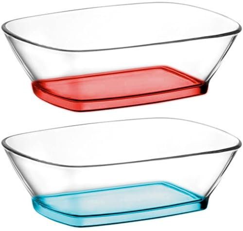 Homeparadise Glasschale LAV Defne 2tlg. Bunte Schalen Frühstücksglas 230ml Schale Schüssel Dessertglas