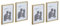 Relaxdays Bilderrahmen 2er Set, 13x18 cm, Passepartout 9x13 cm, Glasscheibe, Fotorahmen zum Stellen & Hinhängen, Gold (Packung mit 2)