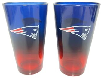New England Patriots NFL Pint Gläser Glas Set 2er-Set 475 ml