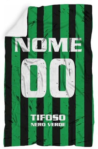 love print Telo Mare Tifoso Interista, Milanista Napoletano,PERSONALIZZATO CON Nome e Numero (Tifoso Sassuolo)