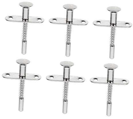 UKCOCO Federbolzenverschluss Babybett 10 Stück Federriegel Aus Edelstahl M5*65 Möbelbefestigung Krippen Zubehör Für Vogelkäfige Und Kindermöbel