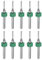 sourcing map 10pcs End Mill Bits 1.6mm Solid Carbide CNC Router Bits Engraving Cutter Tools for PCB Circuit Board Milling Machine Wood Carving, 1/8 Straight Shank