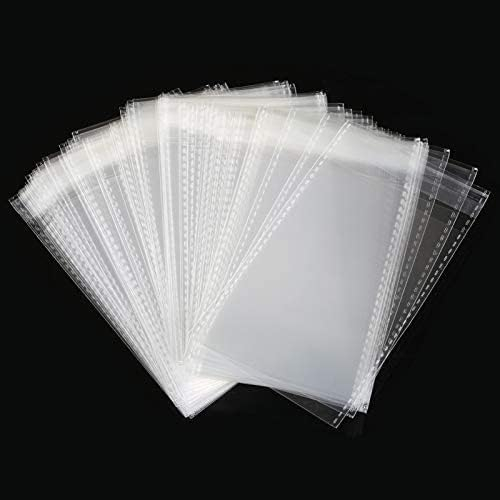 GWHOLE Sachet Plastique Transparent 200 pcs Sacs Plastiques Transparents 10×15cm Petit Sachet Auto-Adhésifs Plastique Sac Opp Cellophane Alimentaire Sac d'Emballage Transparent Sachet Bonbon