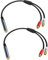 JSADZKJ 6.35mm to 2 RCA Y Splitter Cable 1/4 inch TRS Stereo Jack Female to Dual RCA Phono Female Plug Audio Adapter Cable RCA to 6.35mm Jack Cable for Amplifier Speaker 0.3m (2Pcs)