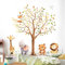 Tanlaby Waldtiere Baum Wandaufkleber Bär Hirsch Fuchs Bäume Wandsticker Cartoon Tiere Wandaufkleber Selbstklebende Abnehmbare Wanddeko für Kinderzimmer Babyzimmer Schlafzimmer