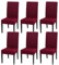 Gluhbirnen Stuhlhussen 6er Set, Stretch Abnehmbare Waschbar Stuhlbezug, Hussen für Stühle, Stuhlbezug Sitzfläche, Geeignet für Hotels, Bankette, Restaurants, Familien, Weinrot