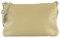 modamoda de T258 Damen Leder Umhängetasche Clutch Kosmetiktasche handmade in Italy, Farbe:Cremebeige