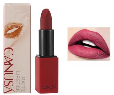 CANUSA Matte Lipstick,High Coveragewith Moisturising Creamy Formula (WINE 08)