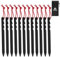 flintronic Zeltheringe, Heavy-Duty 18cm Zelt Heringe, 12PCS Metall Zelthaken Aluminium Heringe mit Reflektierende Seil, Ideal für Garten, Camping, Angeln und Zelten (Schwarz) 12